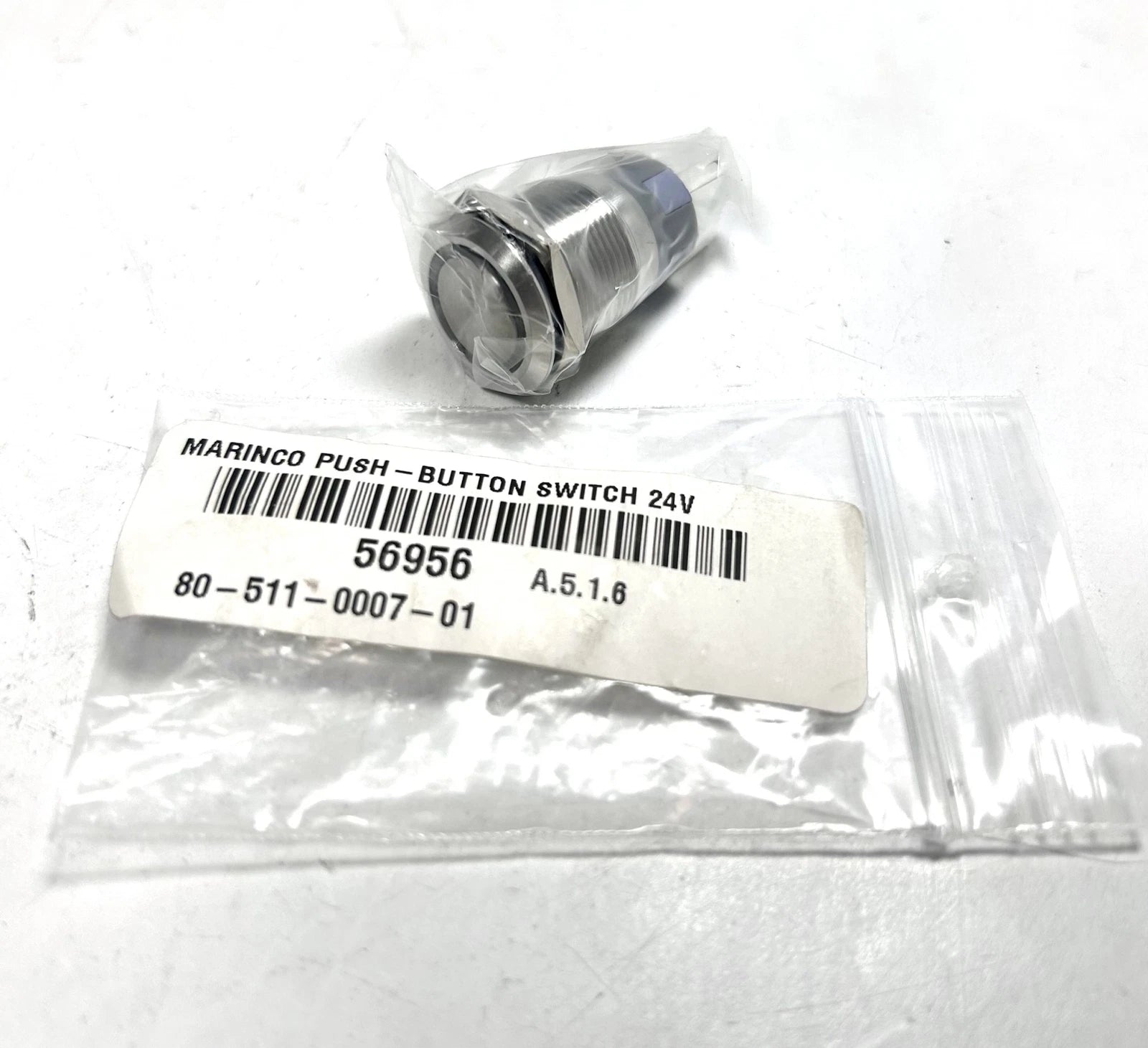 '-New- Marinco 56956, Blue Led Push Button Switch 24V