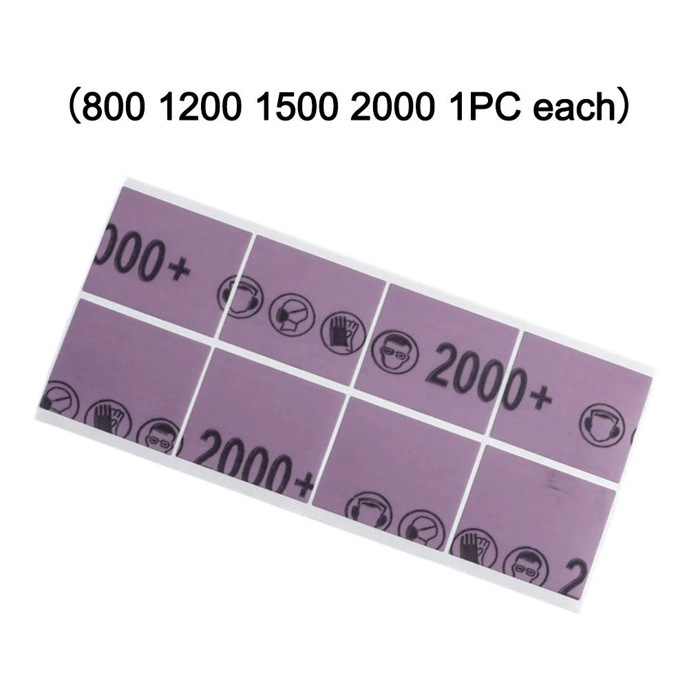 4pcs Sandpaper 800 1200 1500 2000 Grit For Wood Plastic Metal