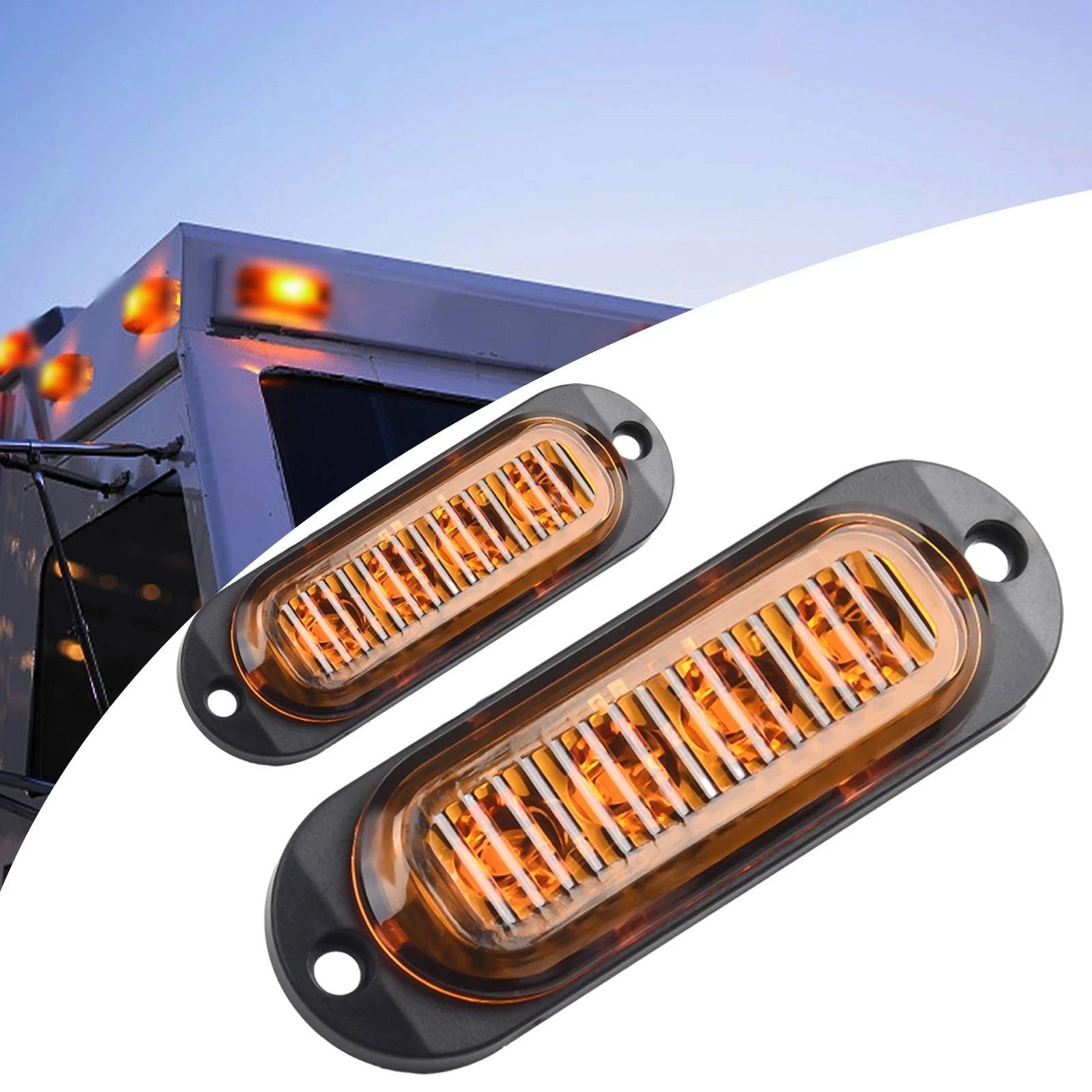 Abs+pc Led Side Marker Lights Truck Yellow Light 4pcs Led For