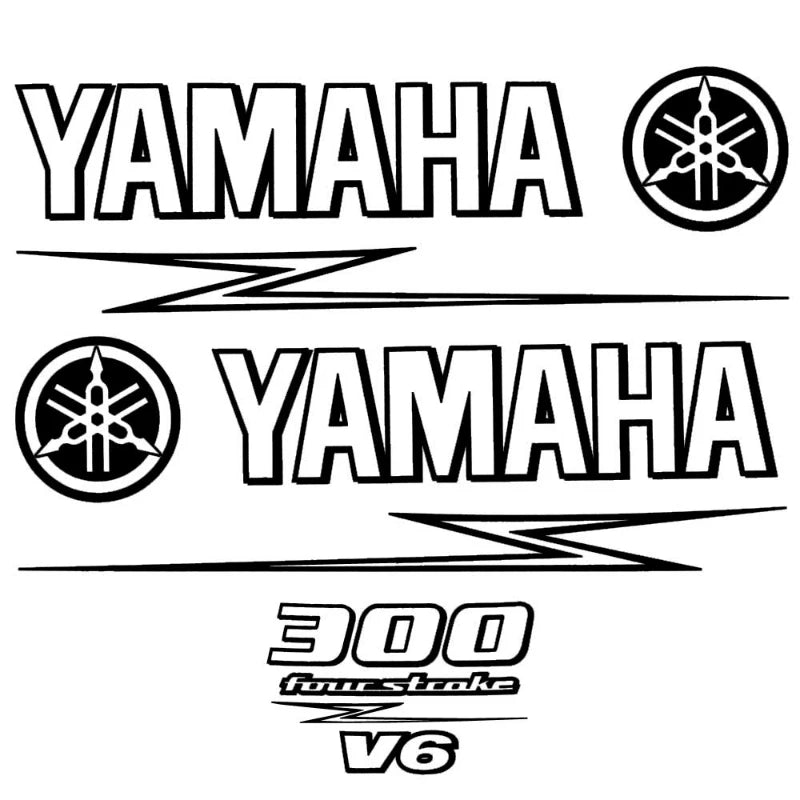 Yamaha Boat Cowling Decal U30921-01 | 300 Hp Four Stroke V6 ( Kit)