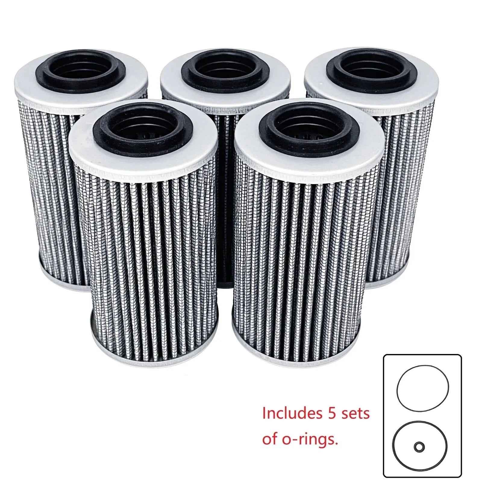 5x Oil Filter w/ O-rings for Can Am/Sea Doo Rotax 1503/1630 Engine
