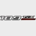 Triton Boat Raised Emblem Decal 200323 | 189 TrX Sticker Black White R by Triton