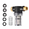 Plastic Metal Inline Water Filter Garden Pressure Washer 40 Mesh 100