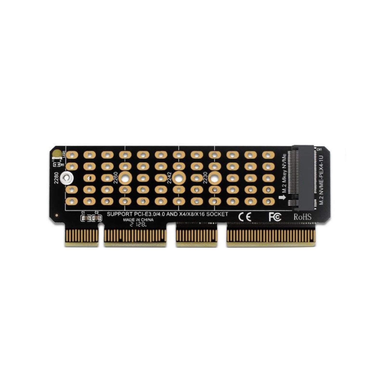 M.2 Nvme Ssd To Pci-e 4.0 Single Disk Adapter Card Pcie X4 X8 X16