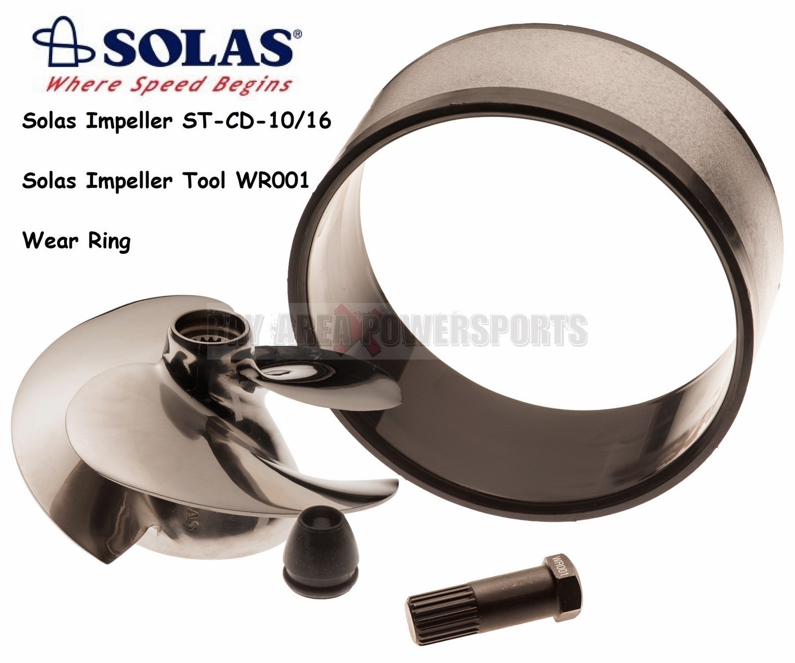Solas Sea Doo Impeller ST-CD-10/16 with Wear Ring & Tool by Solas