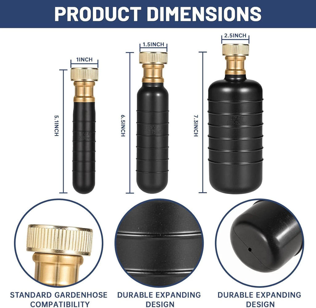 Drain Bladders for 1"-6" Drain Pipes - Rubber Cleaners