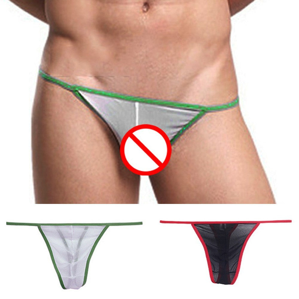 Stylish Men's Thong Tulle Netting