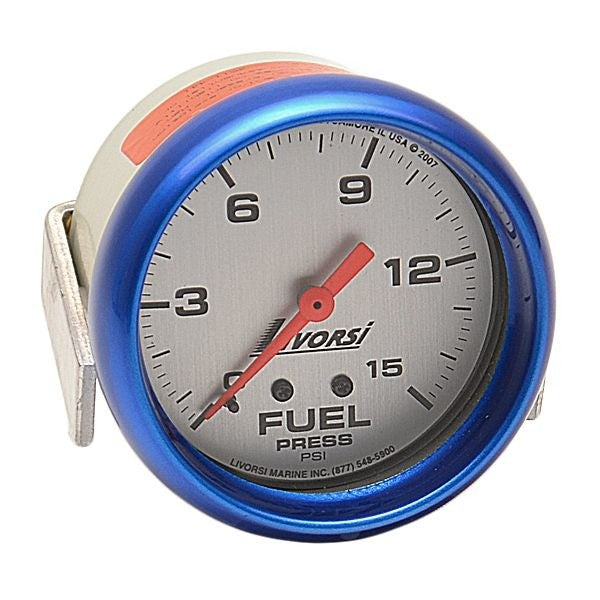Fuel Pressure Gauge Livorsi 2 5/8 Inch Blue by Livorsi