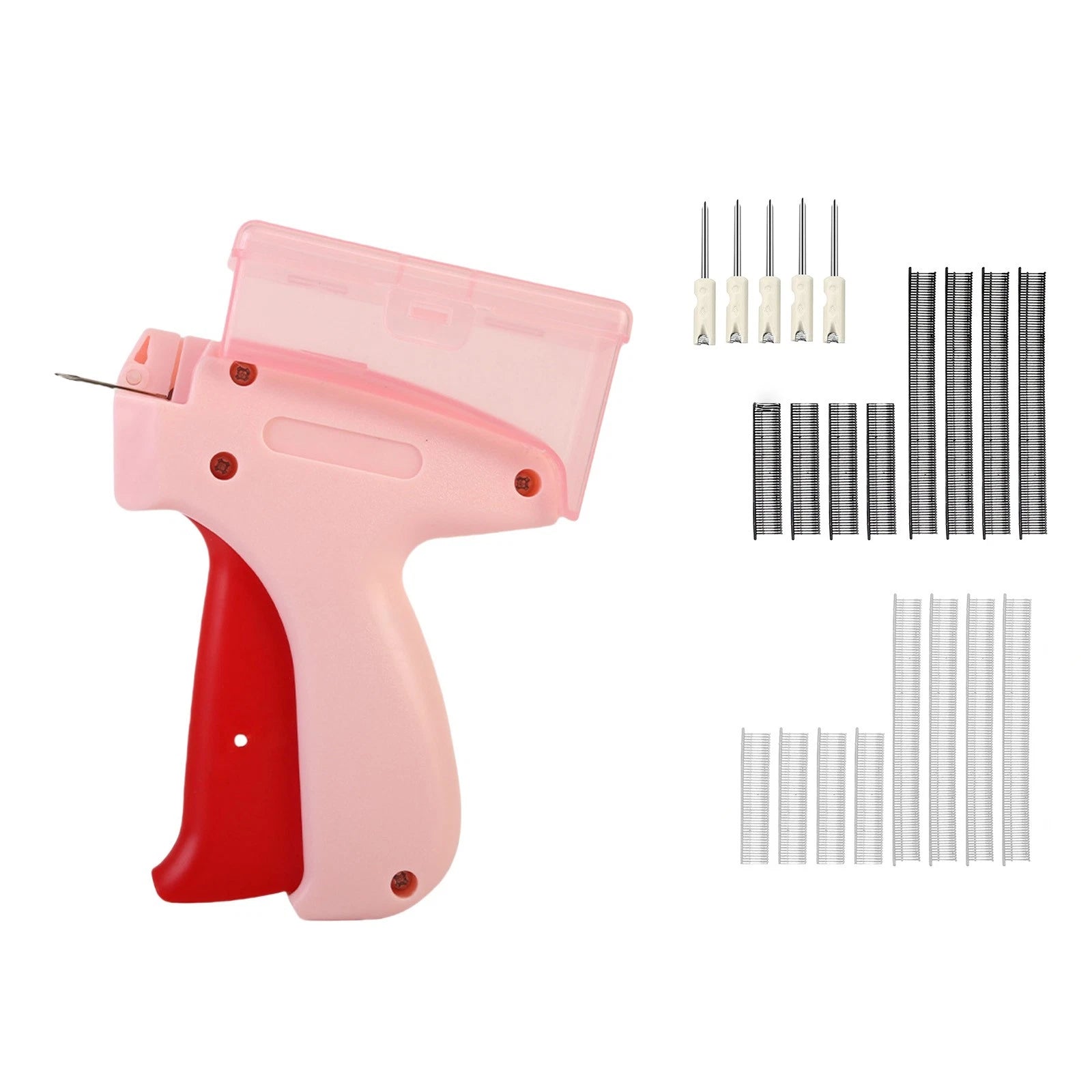 Sewing Gun Pink Effortless Operation Smooth Fabric Fixing Includes