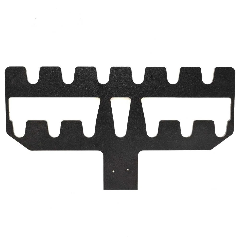 Boat Rod Holder Panel | 12 Slot 19 3/4 X 10 3/4 Inch Starboard Black