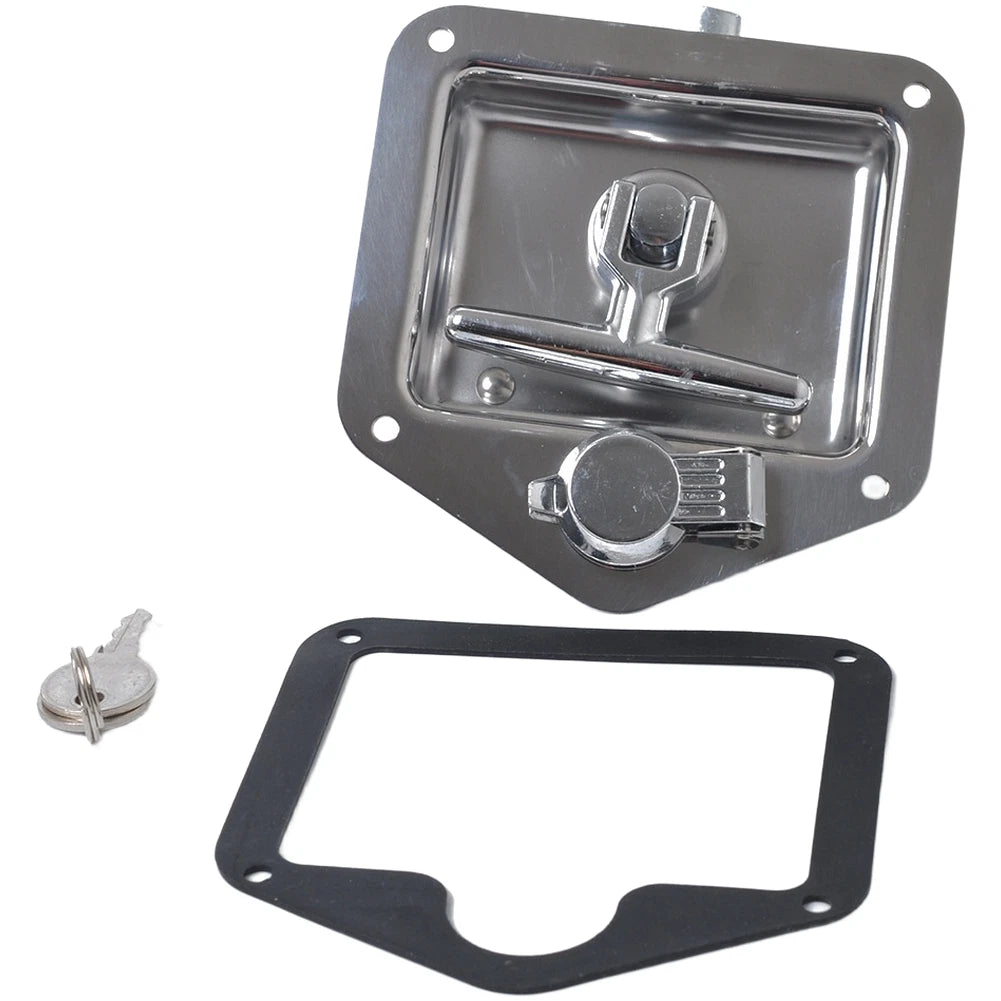 Folding T Handle Lock Silver 304 Stainless Steel For Trailer Rv For