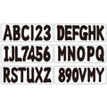 Boat registration decals Decal Sticker Four sets of A-Z Four sets of 0-9  BlackO