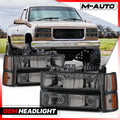 Chrome Housing Smoked Headlight Amber Corner for 1994-2