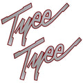 Lund Boat Decals Tyee Silver Red by Lund