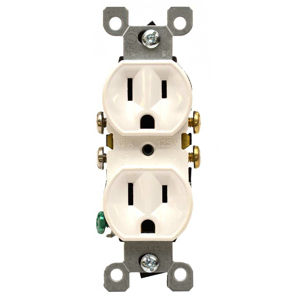 Leviton Electrical Outlet 15A 125V White by Leviton