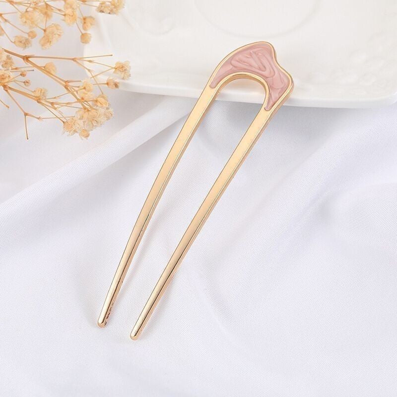 Metal Alloy Hairpin Fork Stylish Lightweight Clip