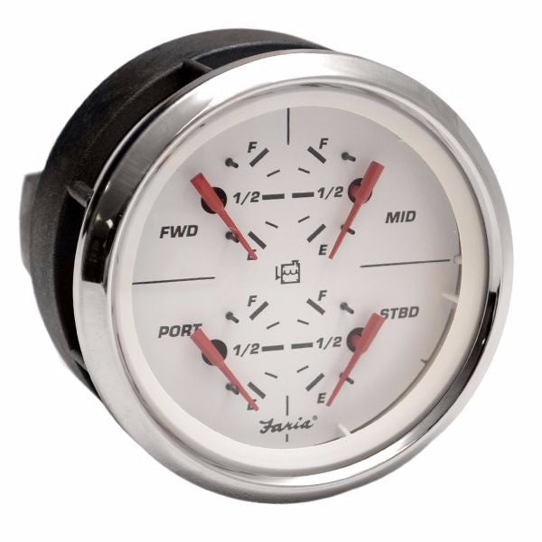Faria Boat Multi Ballast Gauge GF0127A 3 1/4 Inch White Silver by Faria
