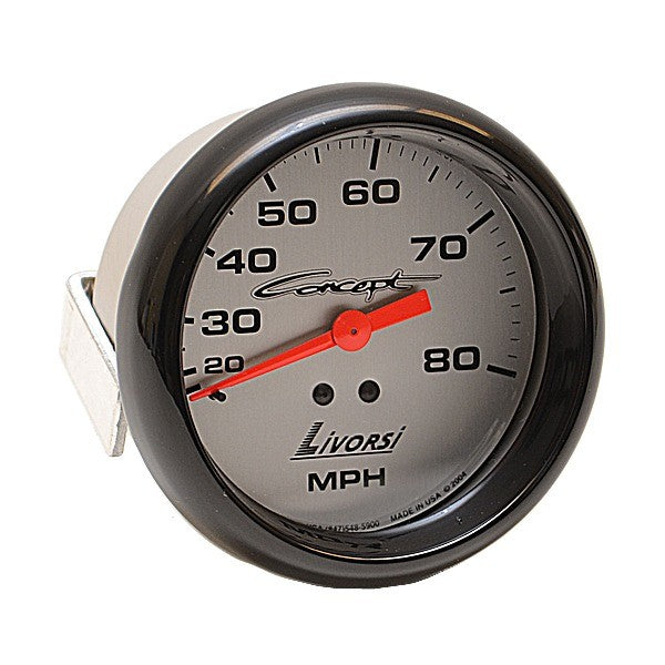 Livorsi Boat Speedometer GDS80PLC Pewter Silver by Livorsi