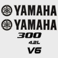 Yamaha Boat Outboard Cowling Decal Hw4162 | 4.6l 300hp Stickers (Kit)