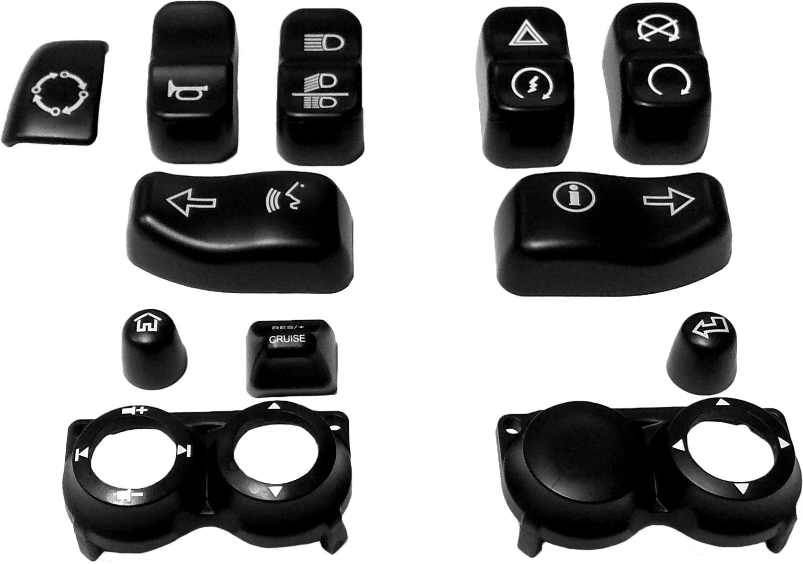 Harddrive Switch Cap Kit Black For Harley-davidso<wbr/>n V-twin