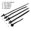 100x Car Nylon Tie Wrap Cable Fixed Fasteners Clip Bundled Wire Band