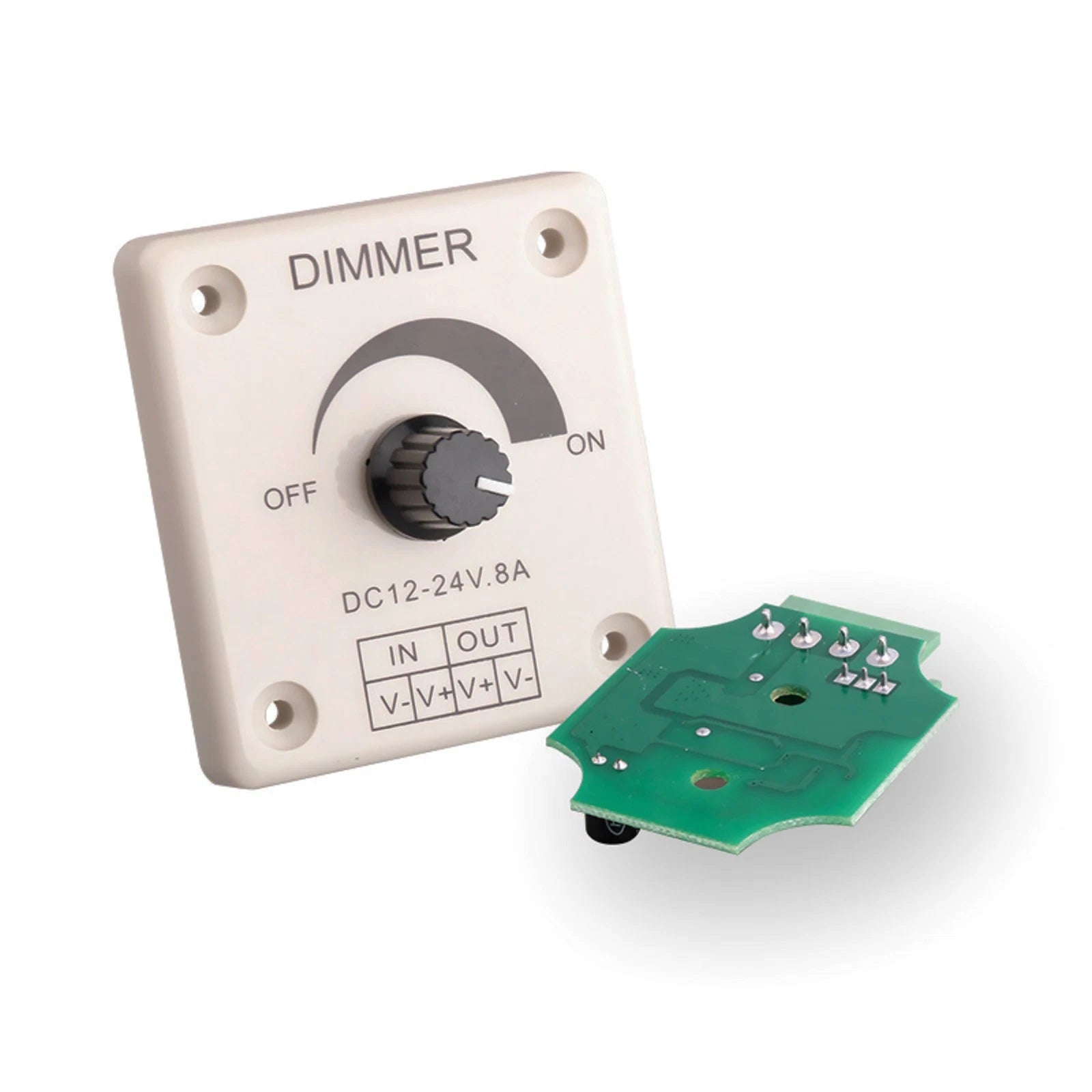 Manual Led Brightness Dimmer Switch 12V-24V 8a Mountable For Led