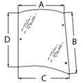 Glass 3902131m1 Fits Massey Ferguson 6265 6270 6280 6290 8120 8140