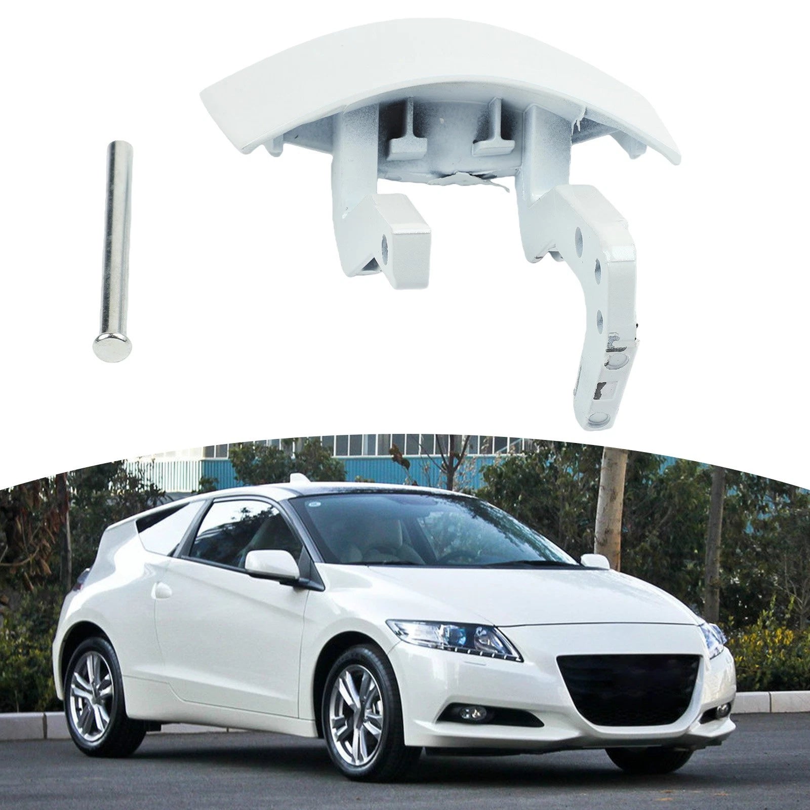 Replacement Door Handle White Metal For Honda For Cr-z 2011-15 Left