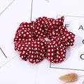 Colorful Striped Dot Fabric Scrunchie