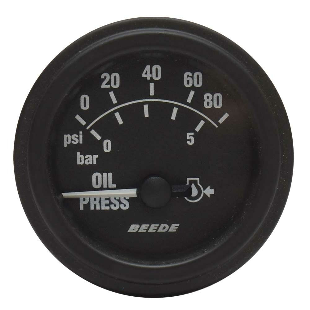 Faria Beede Boat Oil Pressure Gauge 2 Inch Black by Faria Beede