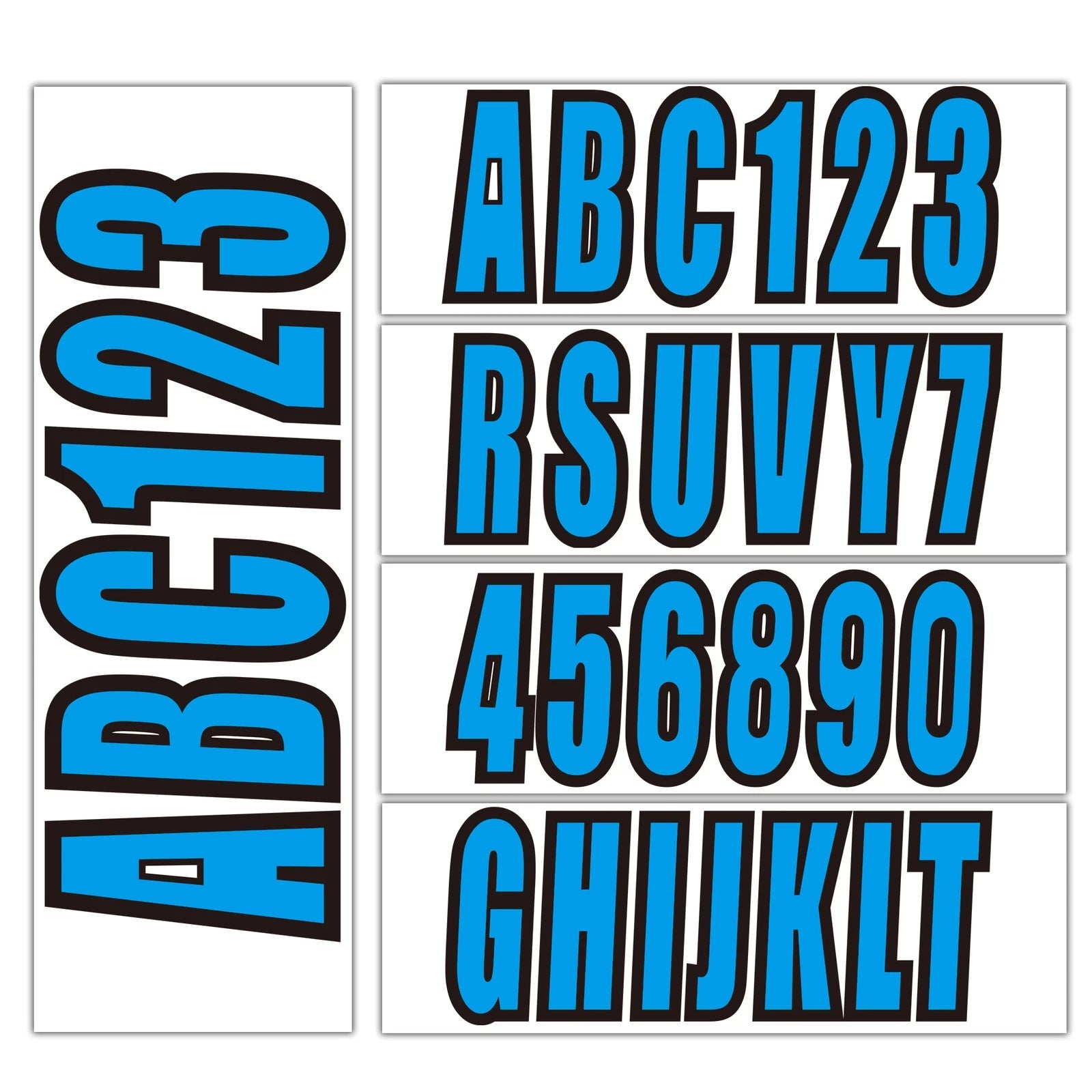 Custom Boat Registration Numbers – 3" Blue