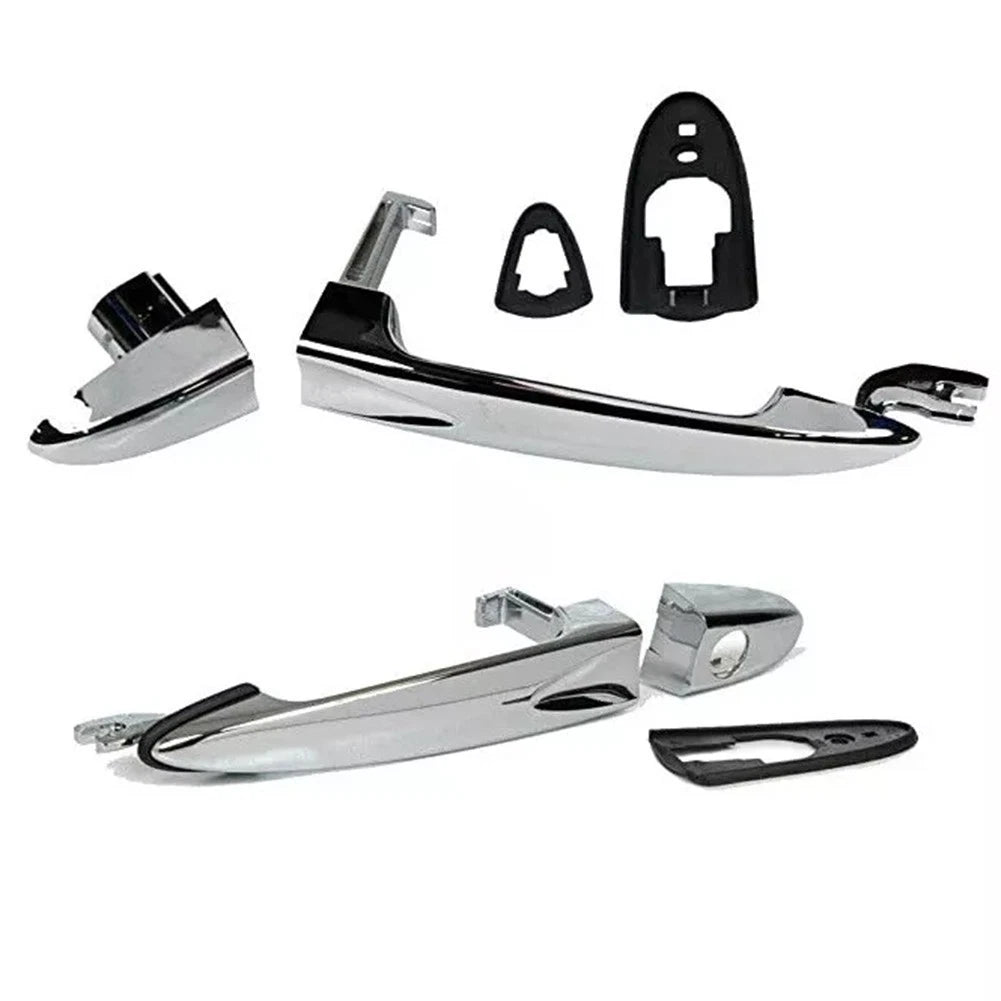 Silver Front External Door Handle Set Compatible With For Lancia
