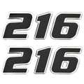 Sea Fox Boat Decal 152295-01 | 216 Black Silver 4 1/4 Inch (Set of 2)O