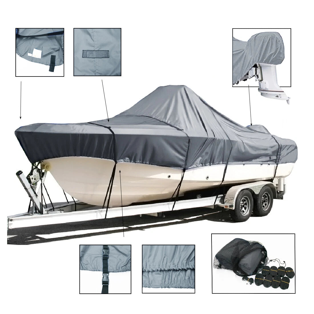Key West 185 Dc Fishing Heavy Duty Trailerable Boat Storage Cover