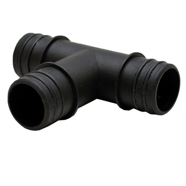 Boat T Hose Connector 4 x 2 3/4 Inch Black Plastic