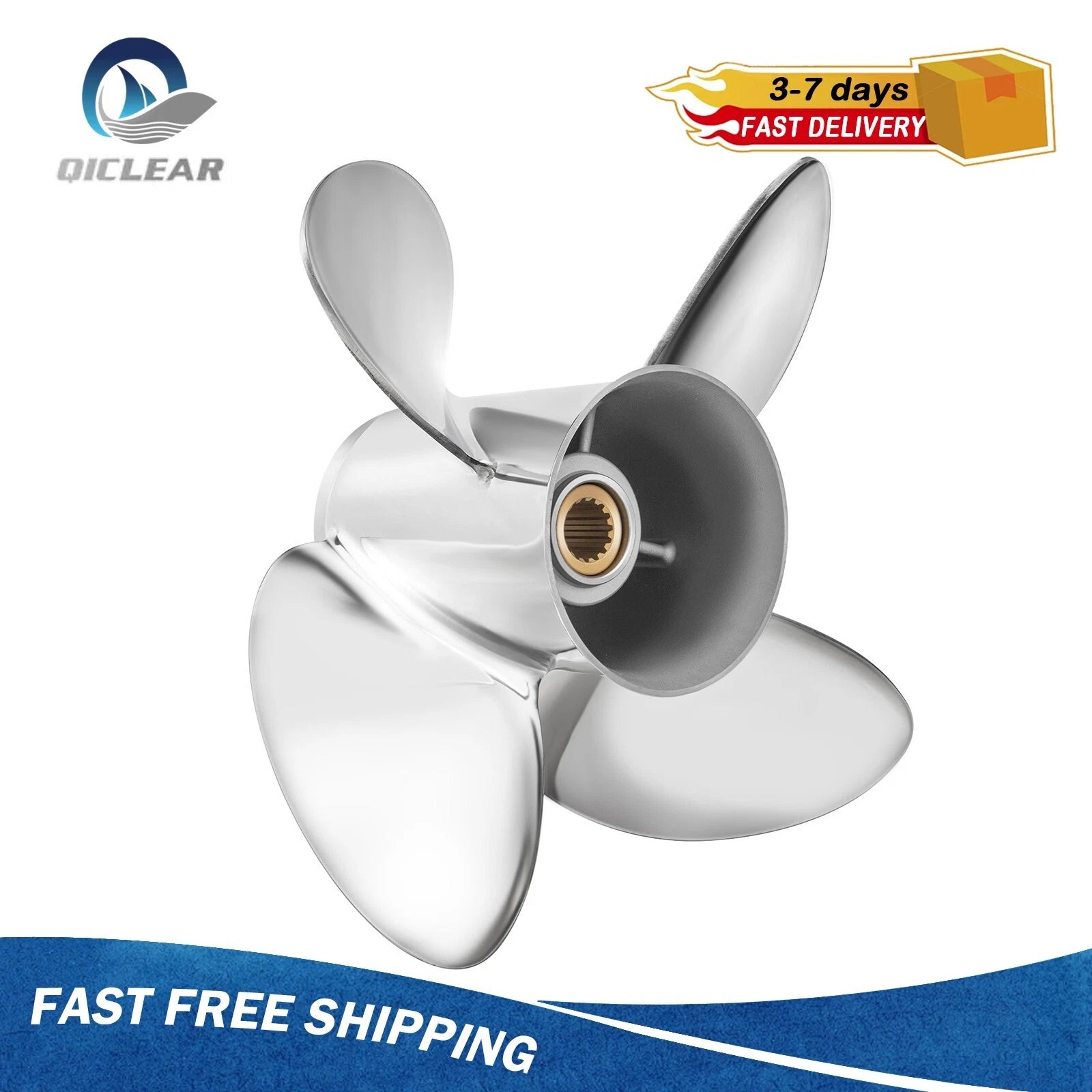 14 1/4 X 17 Stainless Steel Propeller Fit Mercury 135-300hp 15 Spline