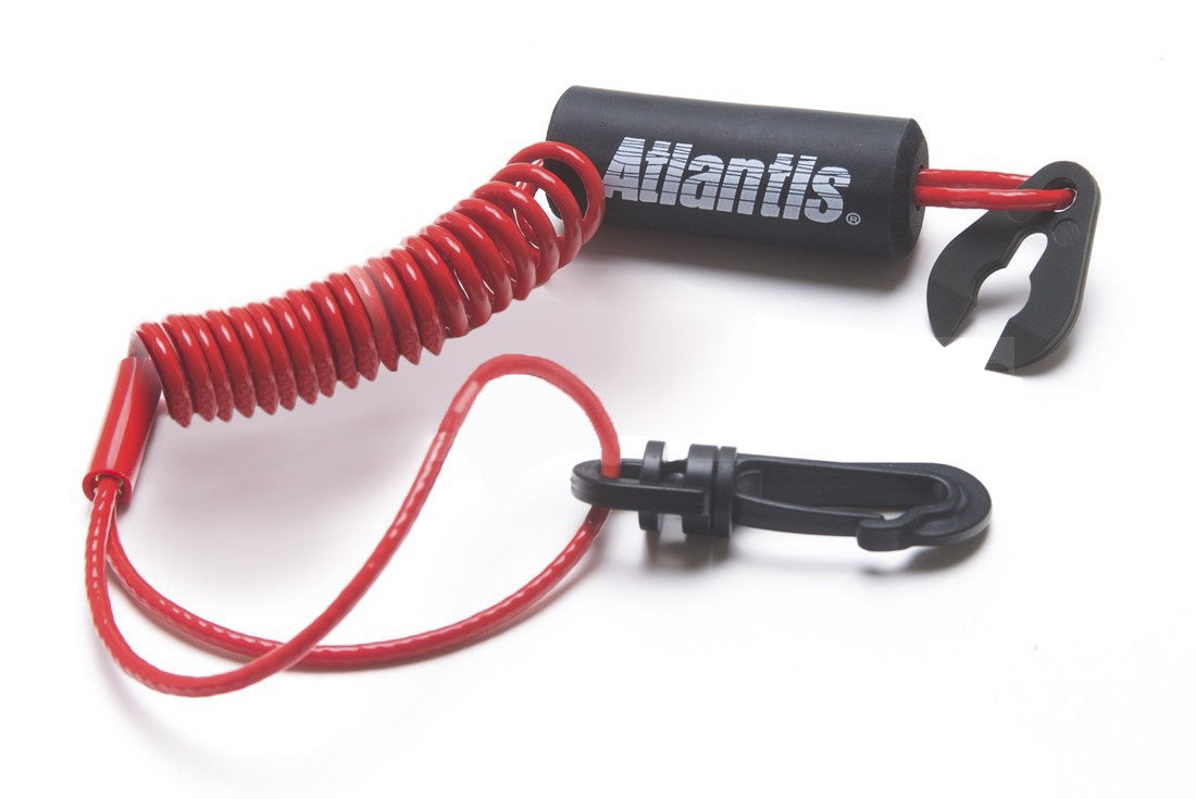 Kawasaki PWC Jet Ski Stop Kill Key Floating Safety Lanyard Clip Red