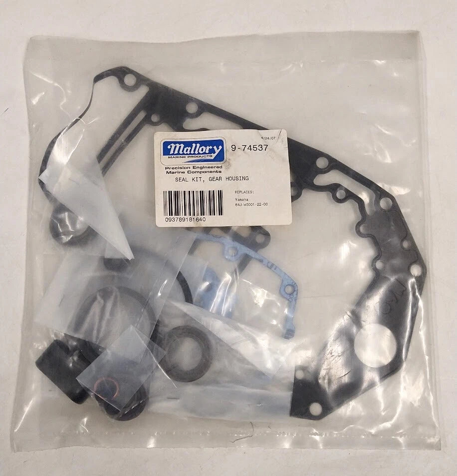 '-New- Mallory Marine 9-74537, Seal Kit Gear Housing, Oem