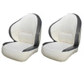 Sea Doo Boat Deluxe Bucket Seat Pm2468bb | White Silver (Pair)