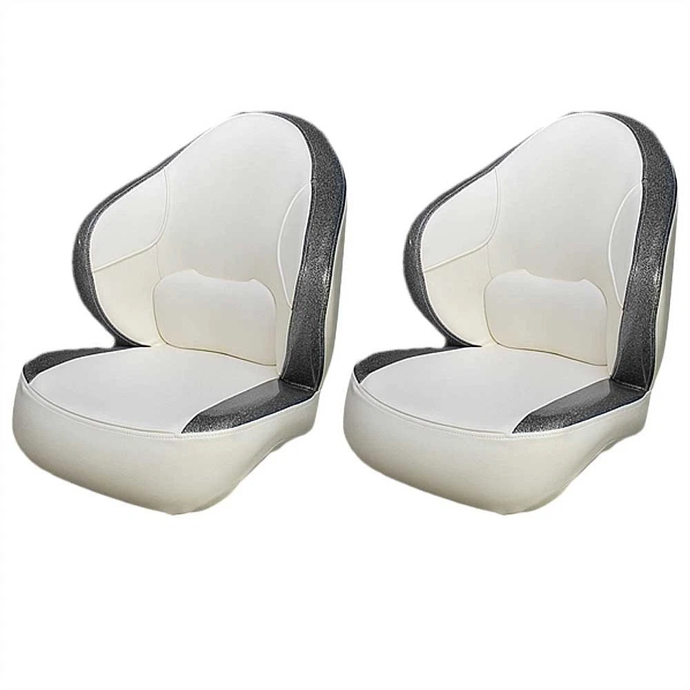 Sea Doo Boat Deluxe Bucket Seat Pm2468bb | White Silver (Pair)