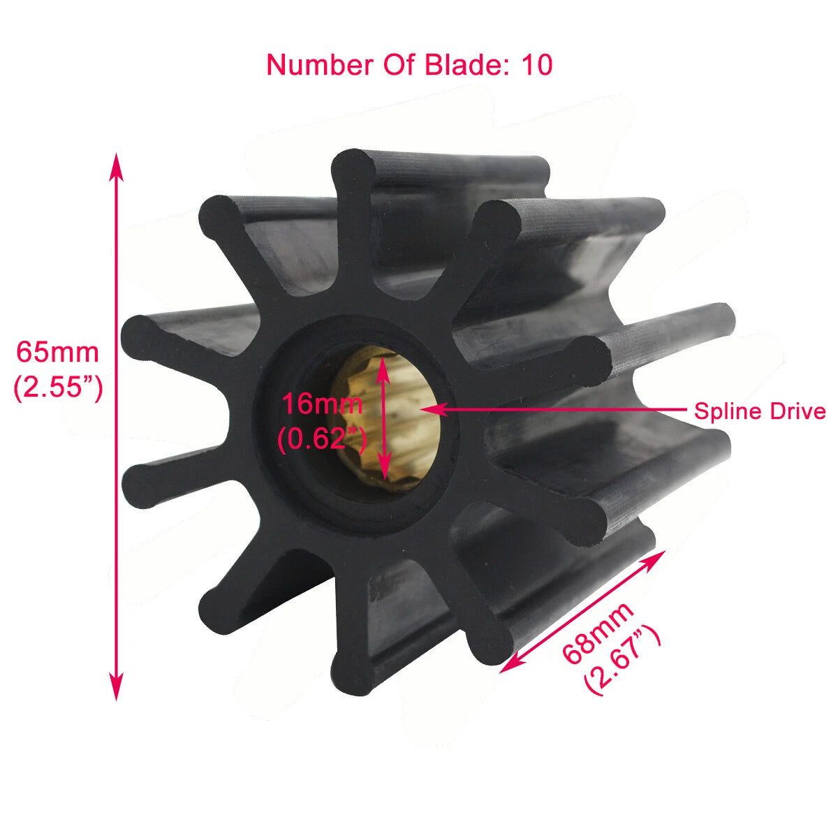 Impeller Replacement for Yanmar, Mercruiser (47-60HP), 119593-42200/42202