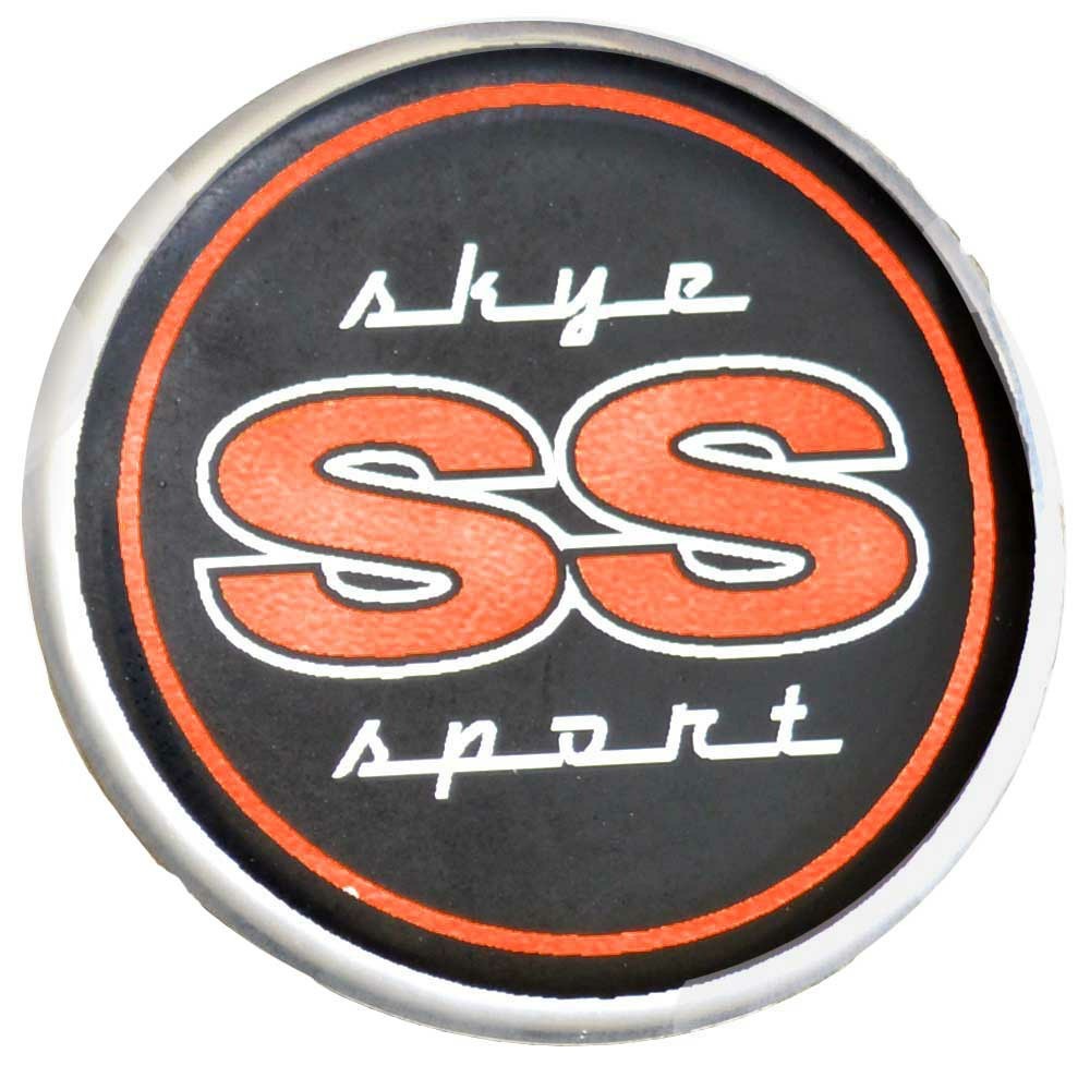 Skye Sport Boat Center Steering Wheel Sticker | Raised Black OrangeOpe