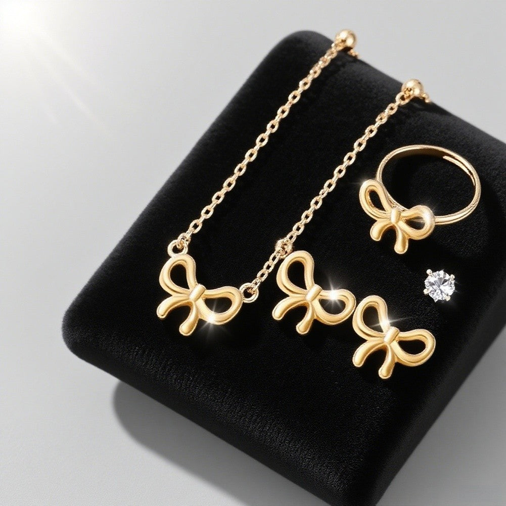 Bow Jewelry Set Complete 3-piece Set