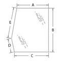 Right Hand Upper Door Glass Fits 445c 445d 455c 455d 555c 555d 575d