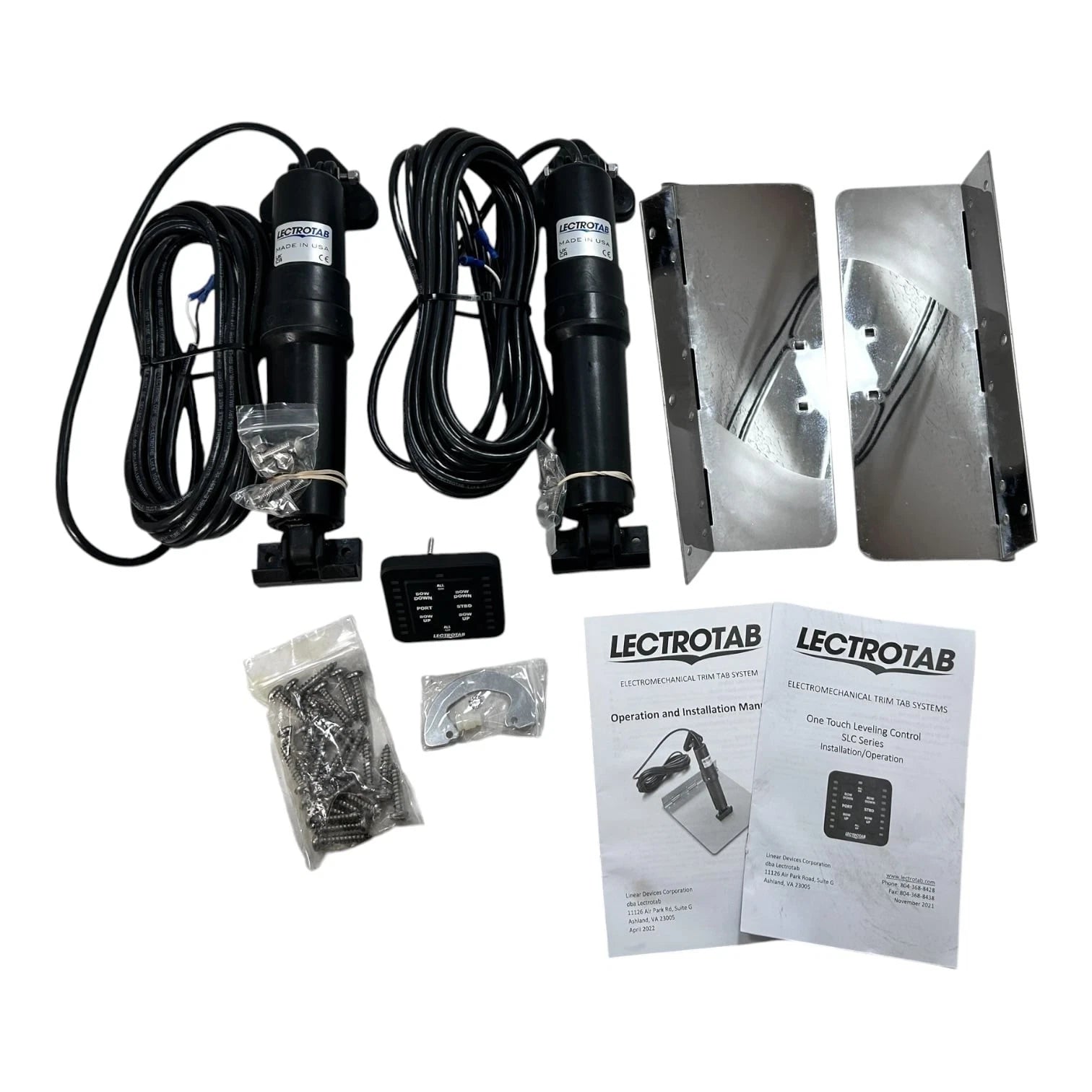 Lectrotab Trim Tab Kit, 4 X 12 Ss Trim Tabs W/ 2 A-bk-13 Actuators