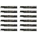 (12) Toothed 18" X 5/8" Mulching Blades For Lawn Mower Decks 36" - 54"