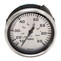 Faria Boat Speedometer Gauge Spun Silver 65 MPH by Faria