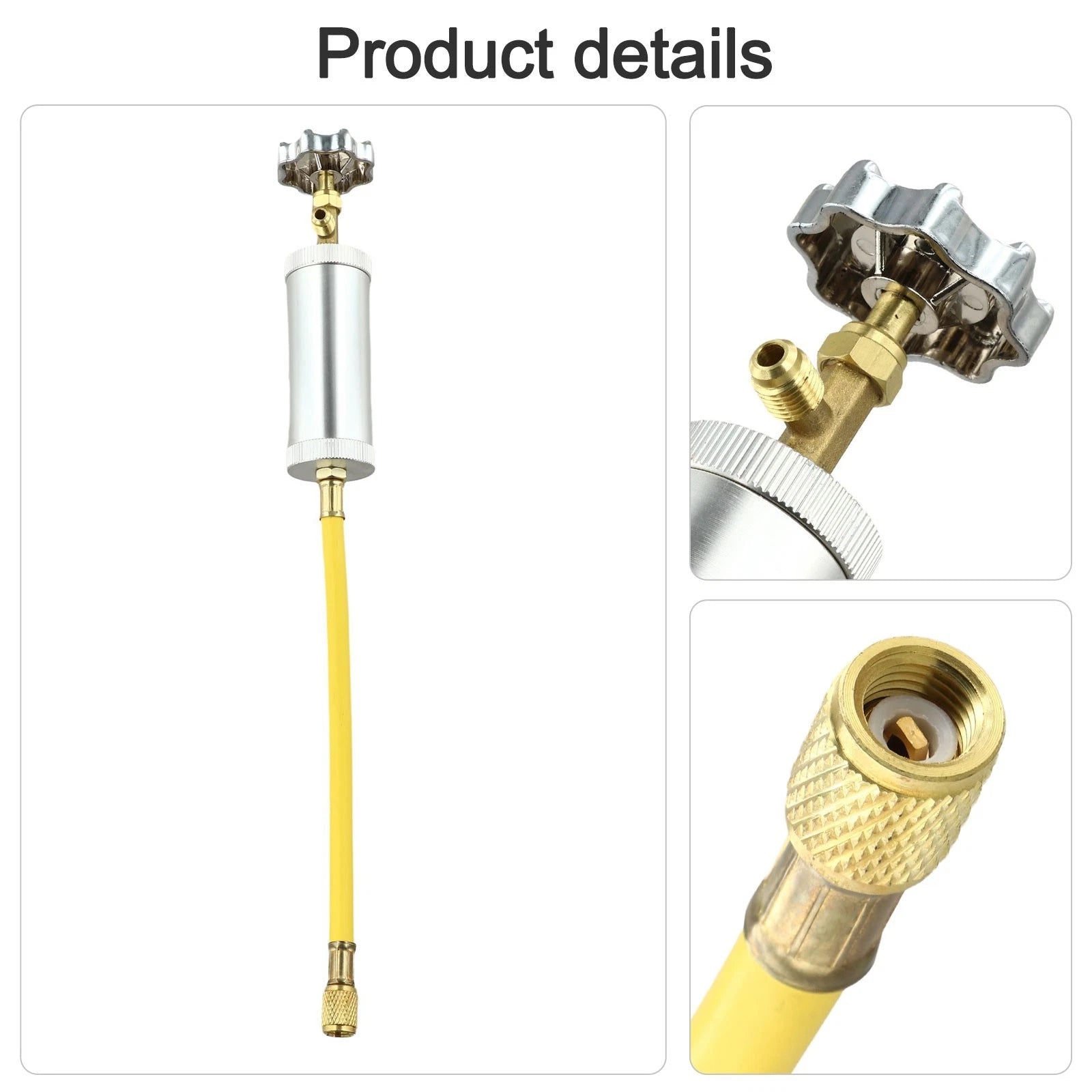 Aluminum And Copper Vehicle Ac Oil And Dye Injector For Long Lasting