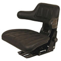 Wrap Around Back Black Seat W/ Arms Fits Case - Ih Minneapolis Moline