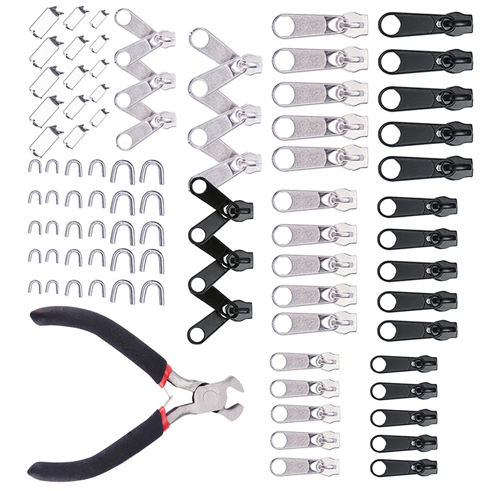 Lot Zinc Alloy Tent Jeans Bag Fix Zipper Zip Slider Repair Instant